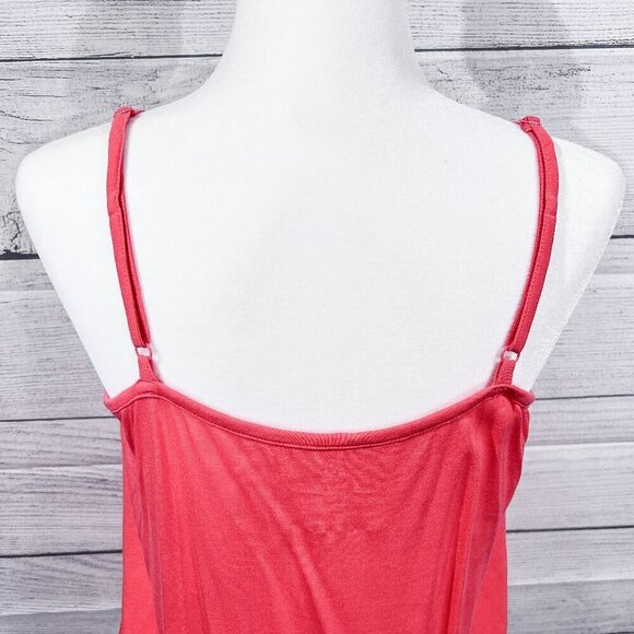 New York & Company Tank Top | Coral & Orange | Medium | Scoop Neck | Colorful - Picture 7 of 10